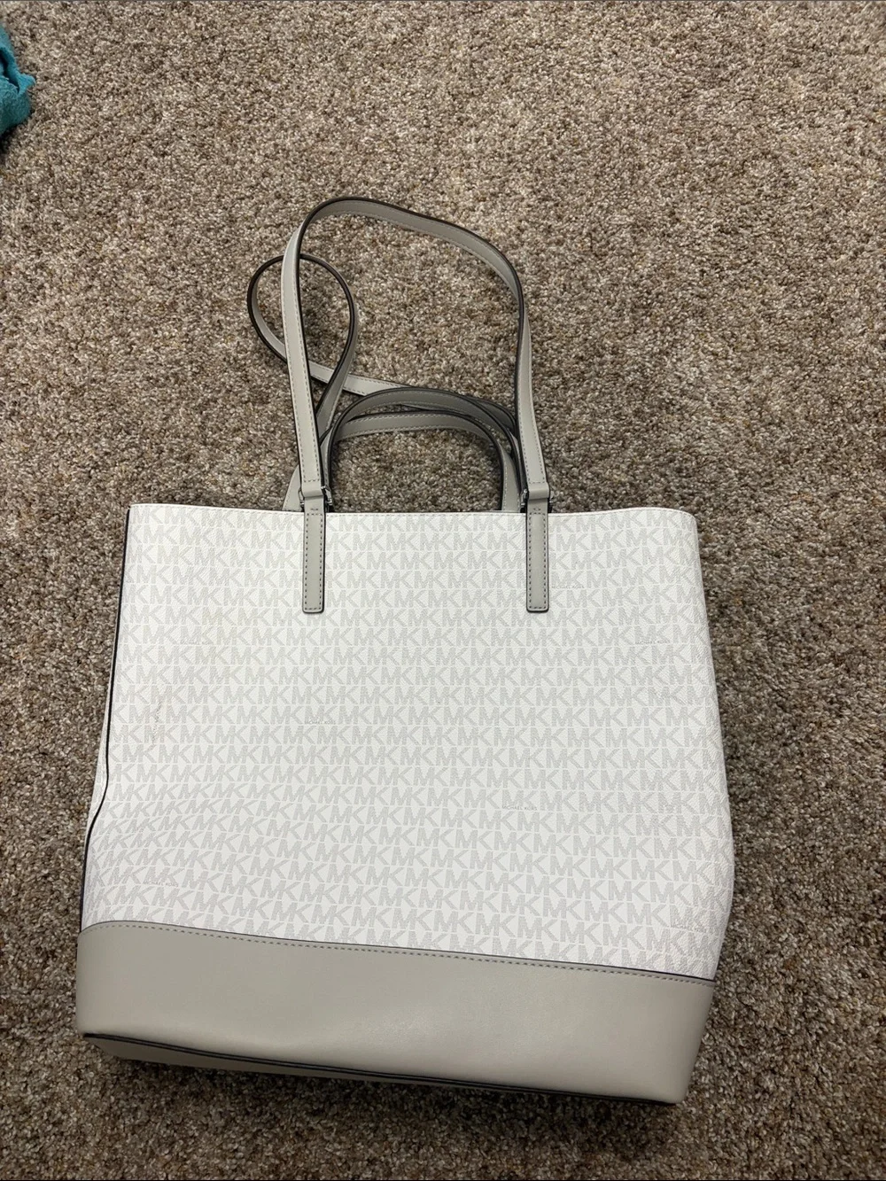 Michael Kors Cream and Gray Signature Tote